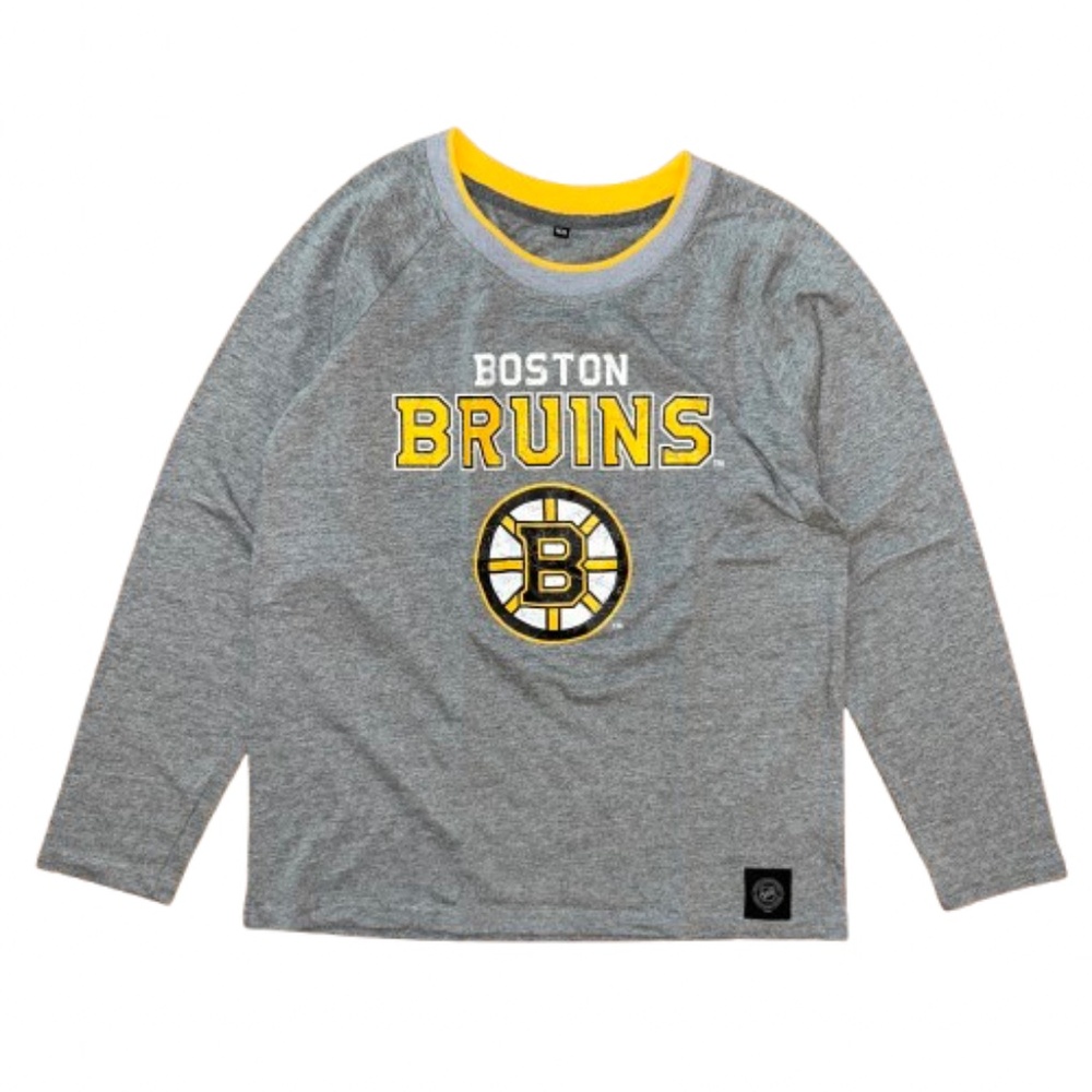 NHL Boston Bruins Long Sleeved Tee Crewneck Ice Hockey 13-14 year old boy